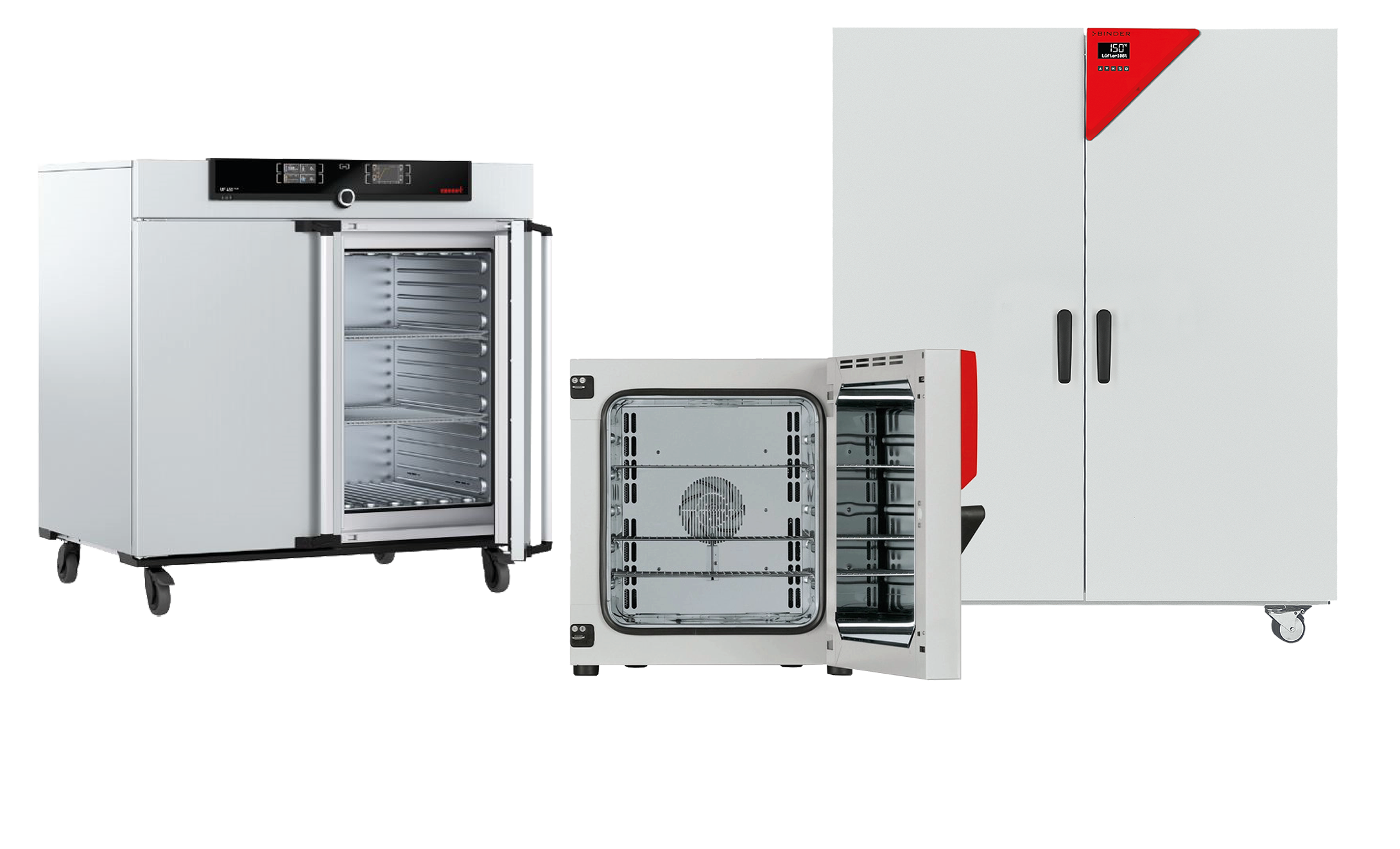 Abbildung verschiedener Wärmeschränke und Trockenschränke