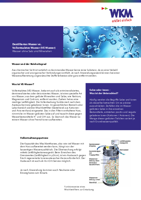 PDF zu Unterschied zwischen destilliertem und demineralisiertem Waser