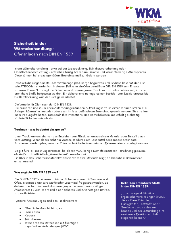 WKM erklärt einfach - Ofenanlagen anch DIN EN 1539