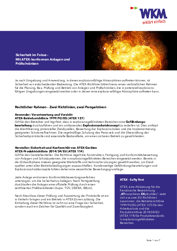 WKM erklärt einfach - ATEX Richtlinie